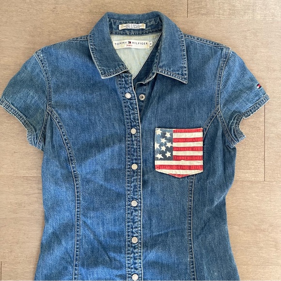 Vintage Tommy Hilfiger Denim Mini Dress - Picture 3 of 5
